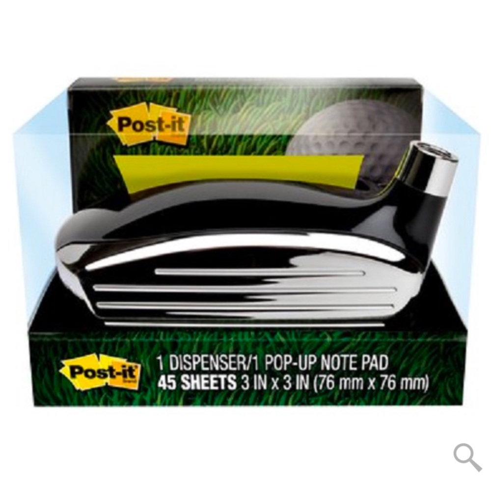 Post-it Golf Club Head Pop-up Note Dispenser ~ Brand New!